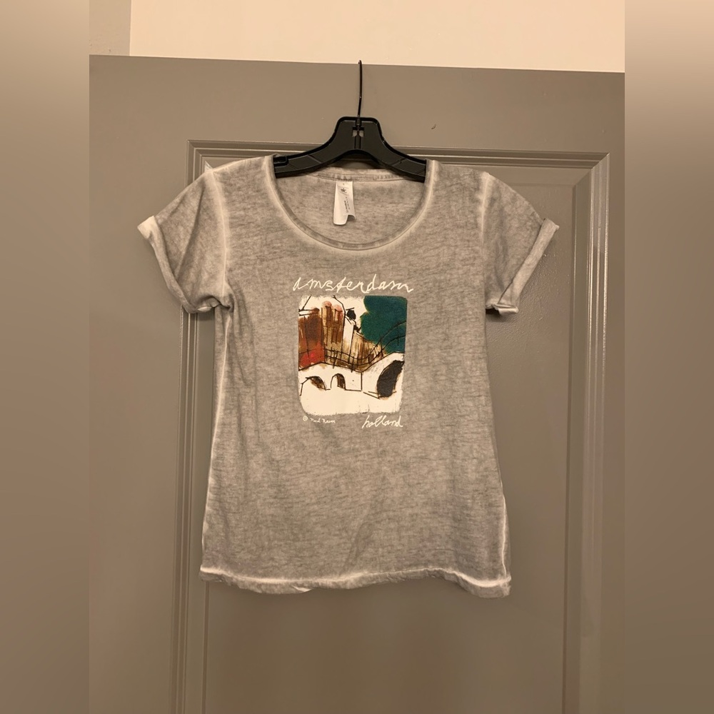 Gray Amsterdam Graphic T-Shirt